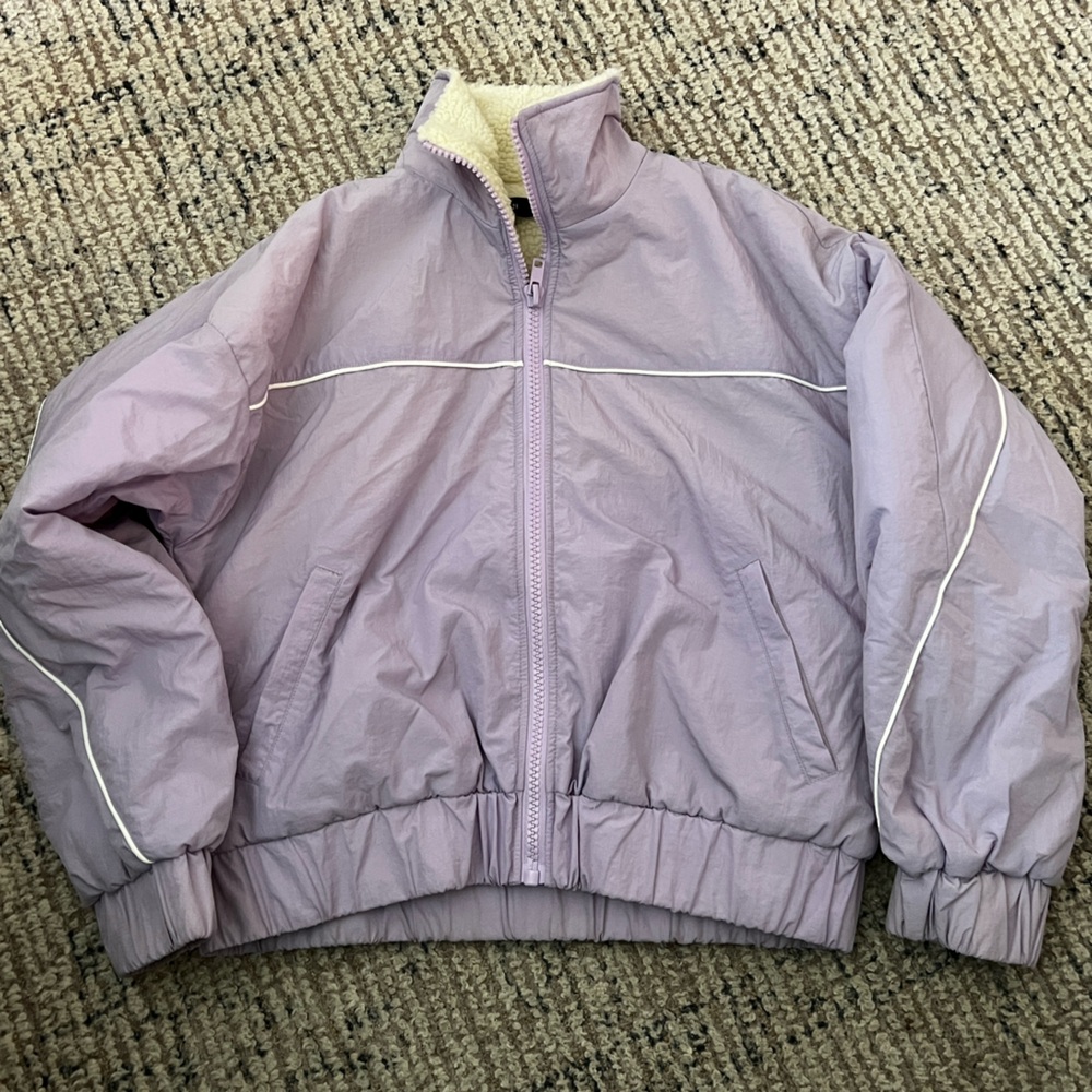 Forever 21 Women's White and Lavender Jacket Size Medium